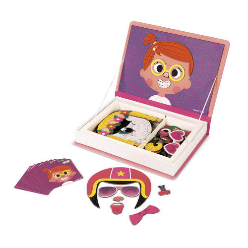 MAGNETIBOOK CRAZY FACES GIRL - 55 Magnetic Pieces for Creative Play