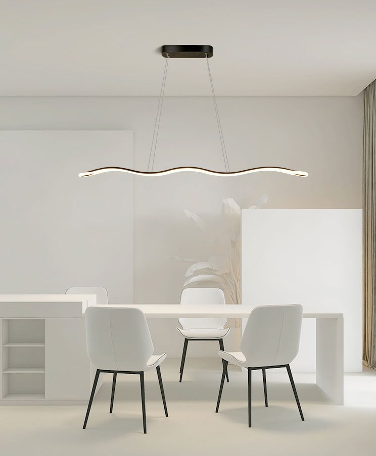 MIRODEMI® Original Waves LED Pendant Lamp - Modern 3-Color Switchable Light for Dining Room, Kitchen, Living Room