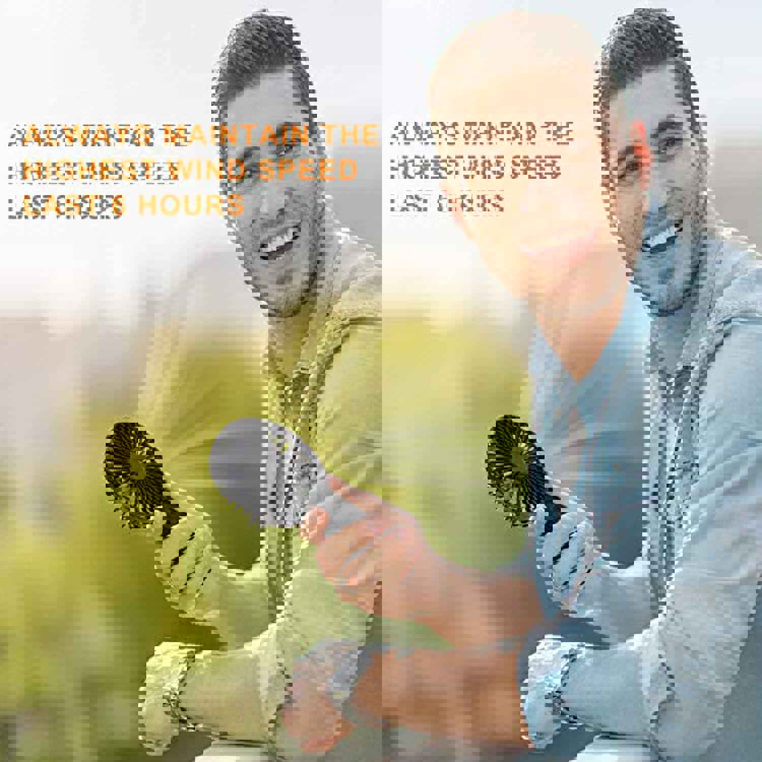 NYHNHY Portable Handheld Fan with 4000mAh Battery, 6-15 Hours Cooling for Outdoor Activities