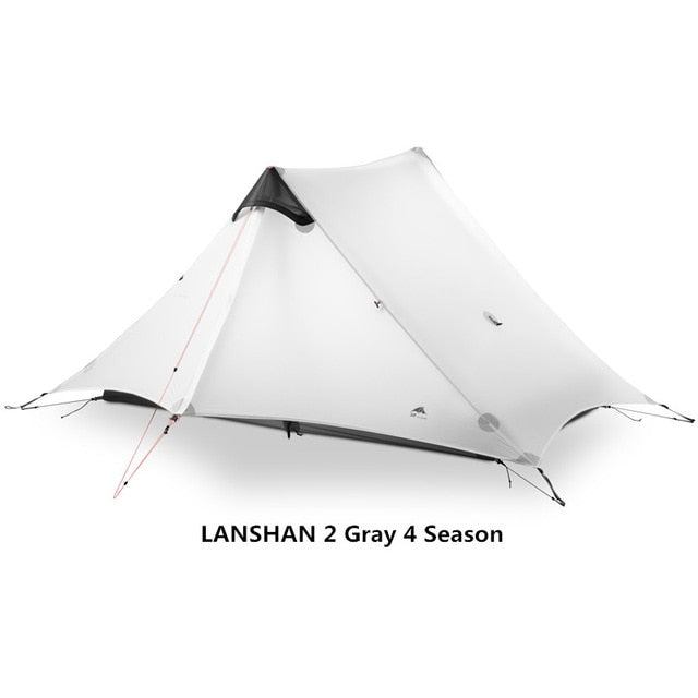 LanShan 2 3F UL GEAR Ultralight Camping Tent for 1-2 Persons, 3-4 Season, 15D Silnylon Rodless Design