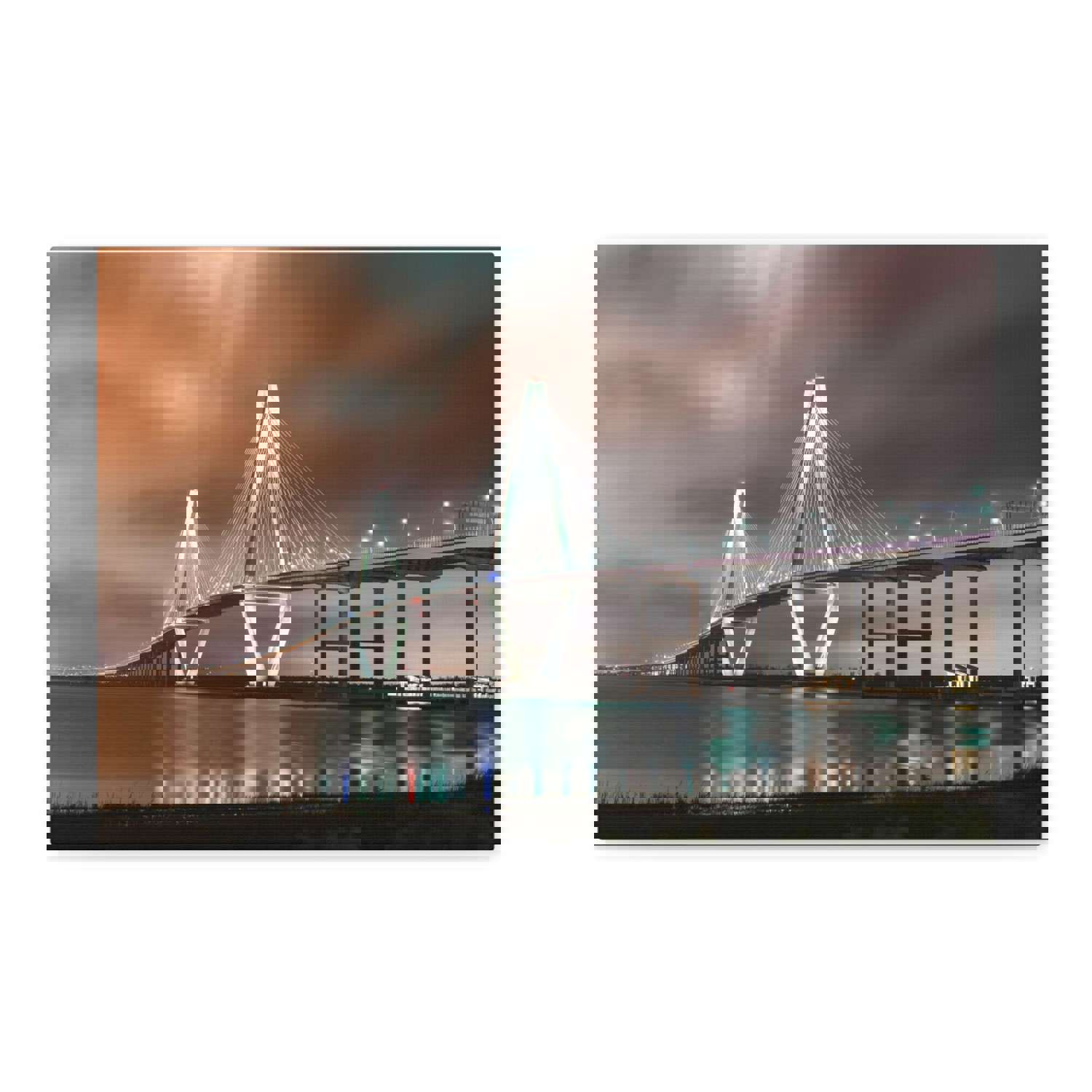 River Bridge Charleston South Carolina Nature Wilderness Photography Canvas Wall Art