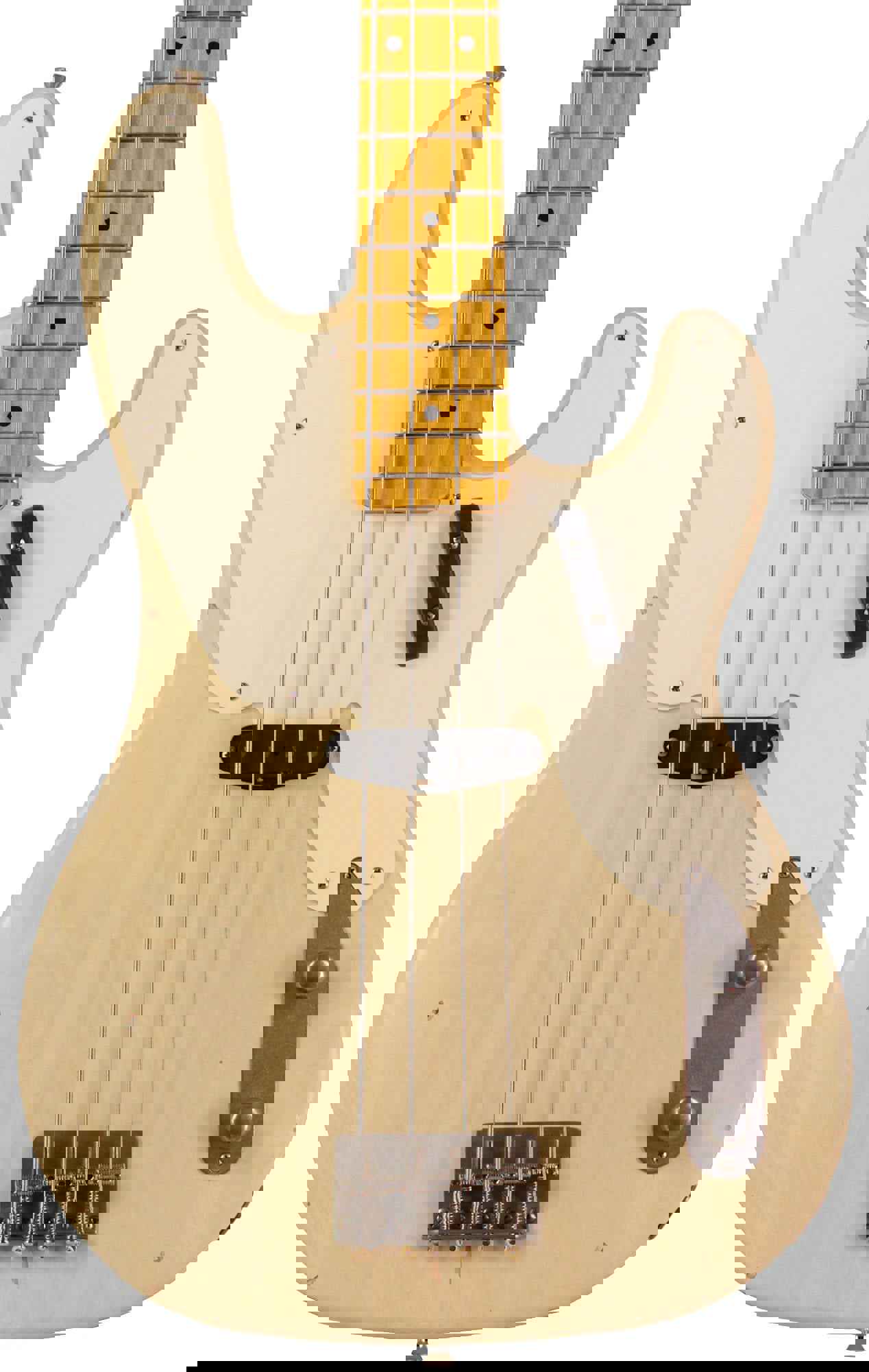 Nash PB-55 Bass Guitar in Mary Kaye White with Light Aging