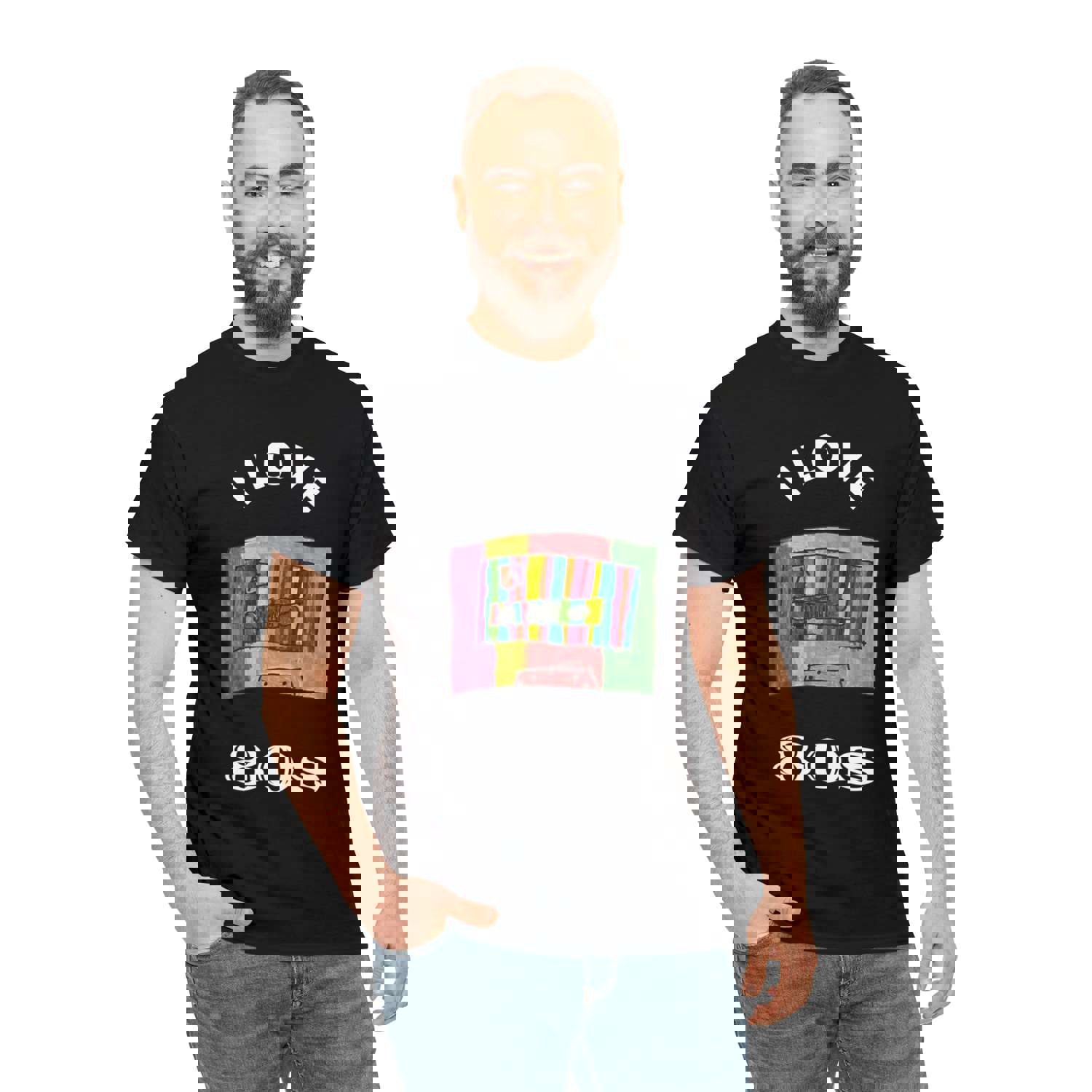 I Love 80s Cassette Art Unisex Heavy Cotton T-Shirt