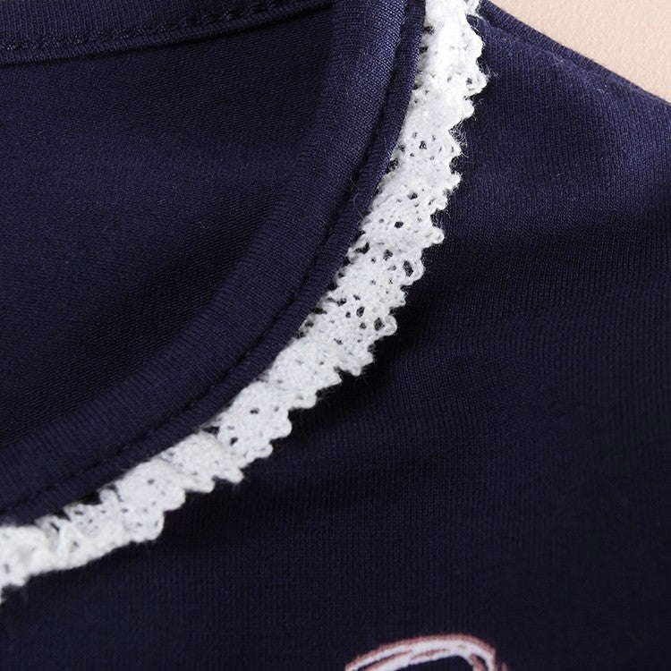 Children Girl T-Shirt - Fashion Nova Print Long Sleeve Casual Tee for Girls