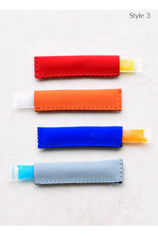 Freezer Pop Holders - 4 Pack Neoprene Covers for Frozen Treats