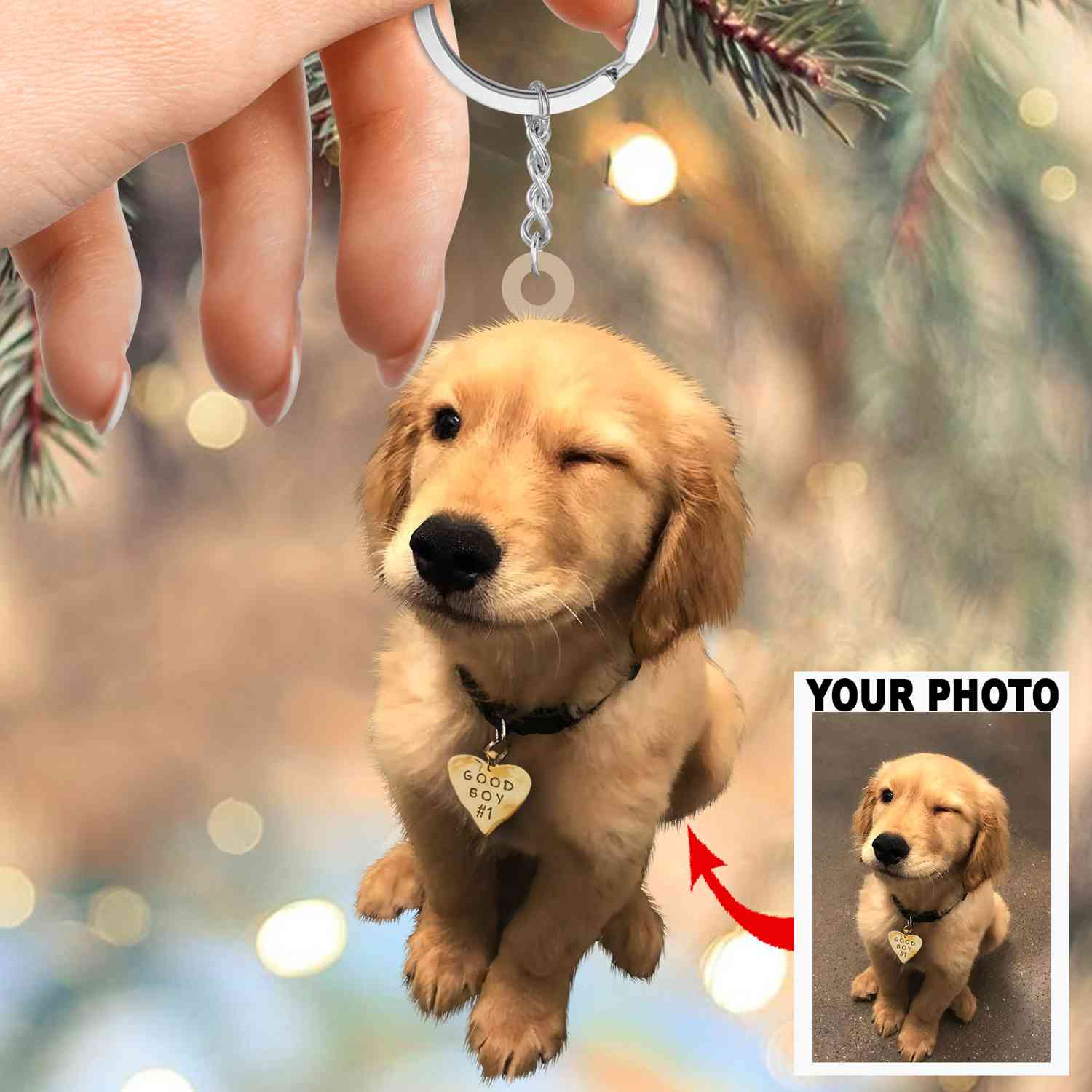 Personalized Custom Keychain - Unique Gift for Pet Lovers with Photo Customization