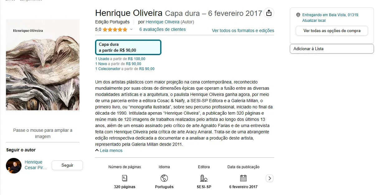 Henrique Oliveira Hardcover Book – February 6, 2017 (Brazil Edition)