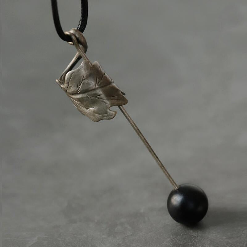 Handmade Ebony Pendant Long Necklace - Unique Jewelry for Men & Women