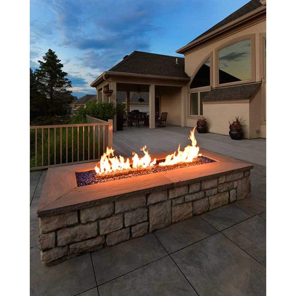 HPC 36 x 14 Rectangle Enclosure H-Burner Push Button Flame Sensing Fire Pit