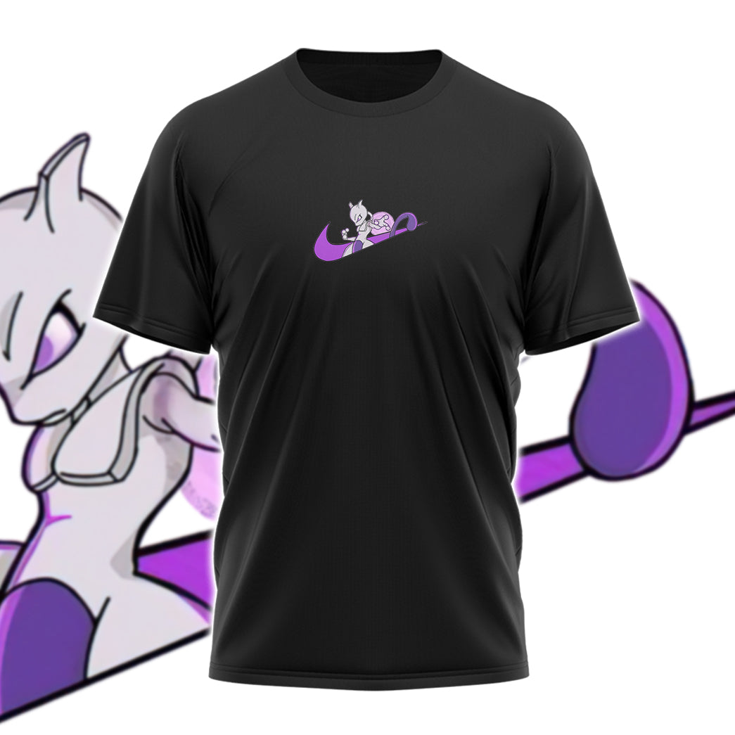 Mewtwo Simple Swoosh Custom 2-Side Printed Hoodie