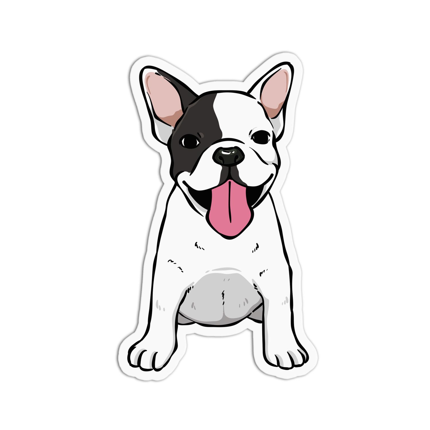 French Bulldog Dog Sticker - Waterproof & Dishwasher Safe