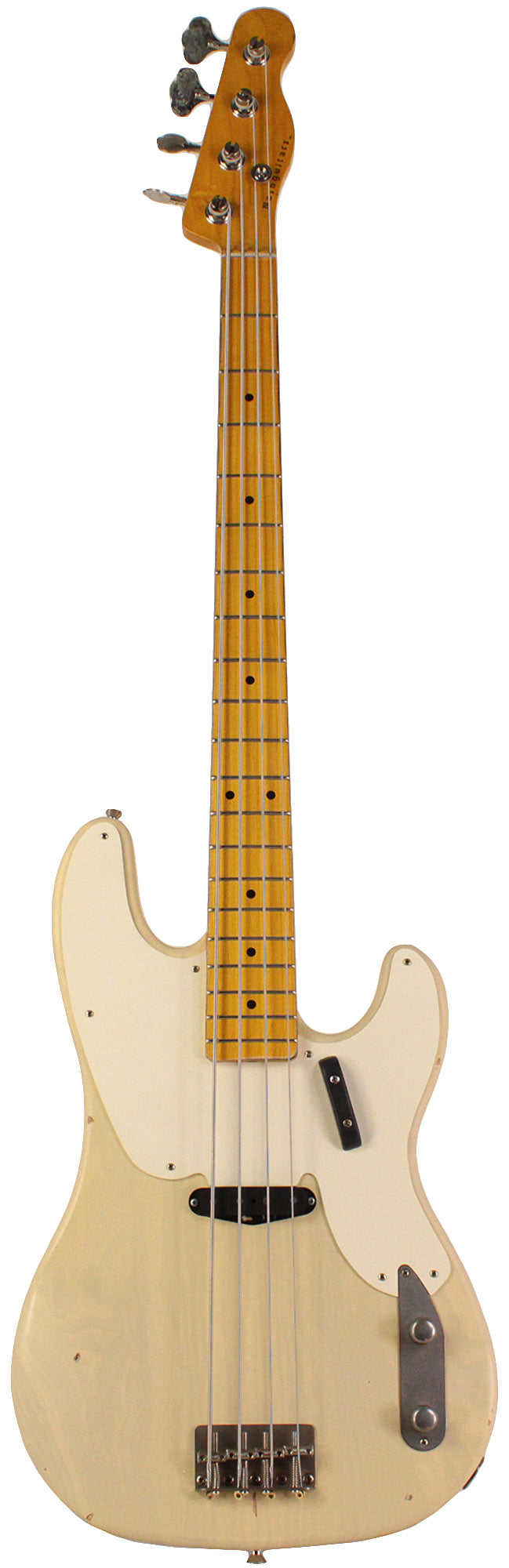 Nash PB-55 Bass Guitar in Mary Kaye White with Light Aging
