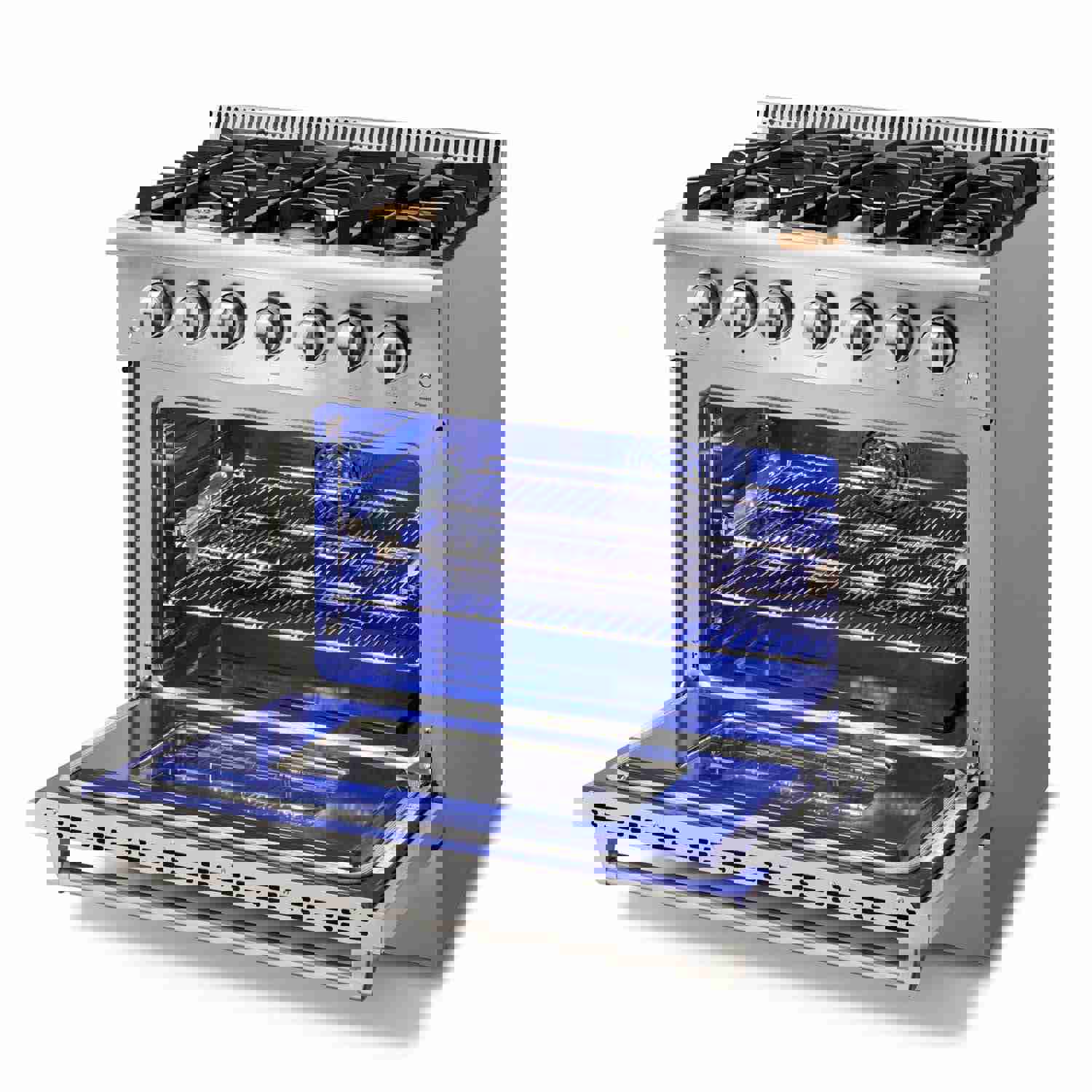 Thor Kitchen 4-Piece Pro Appliance Package - Stainless Steel Gas Range, Refrigerator, Dishwasher & Hood