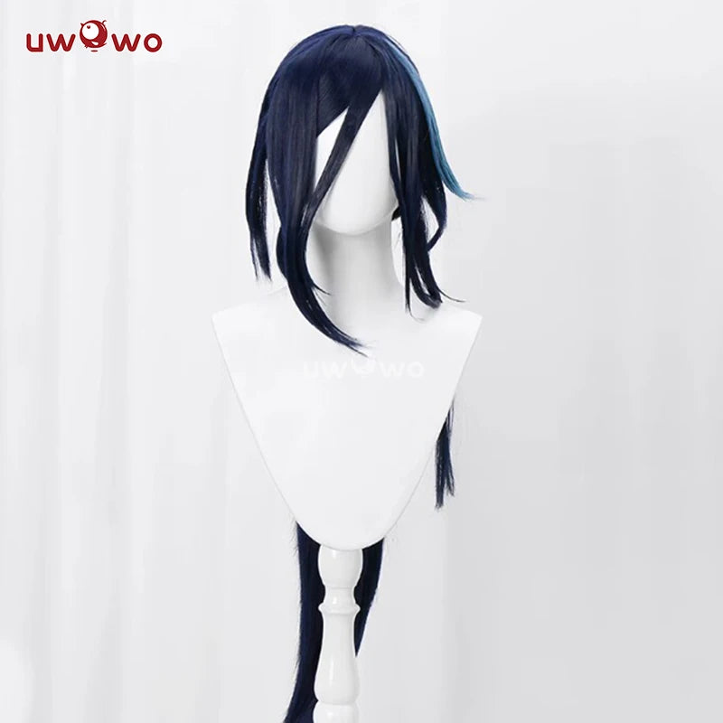 UWOWO Clorinde Cosplay Wig - Genshin Impact Fontaine Long Dark Blue Hair