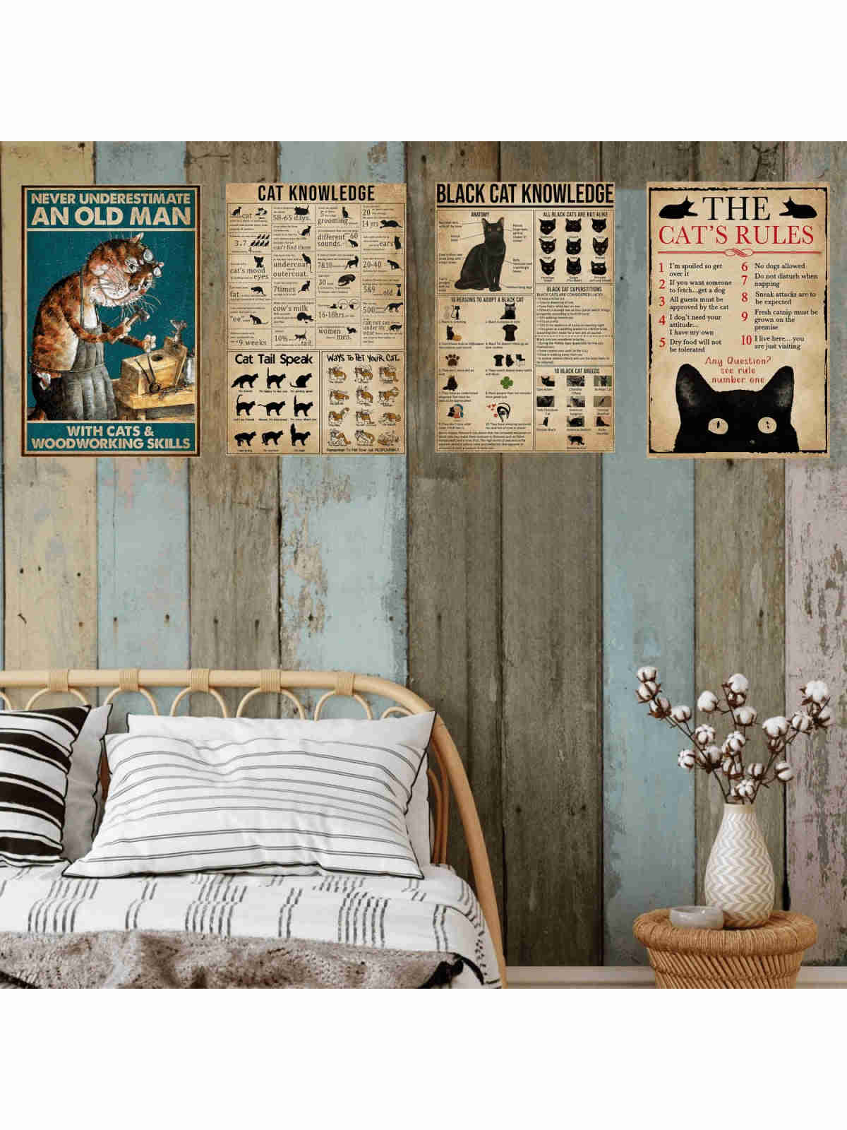 Vintage Tin Sign Metal Decor - Funny Wall Art for Home, Garden, Farmhouse, Garage
