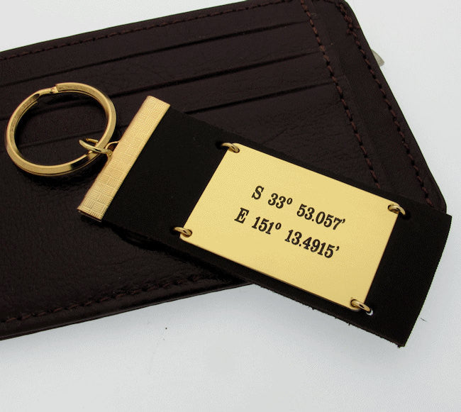 Personalized Leather Keychain for Men - Custom Engraved Gift for Husband, Dad, or Boyfriend