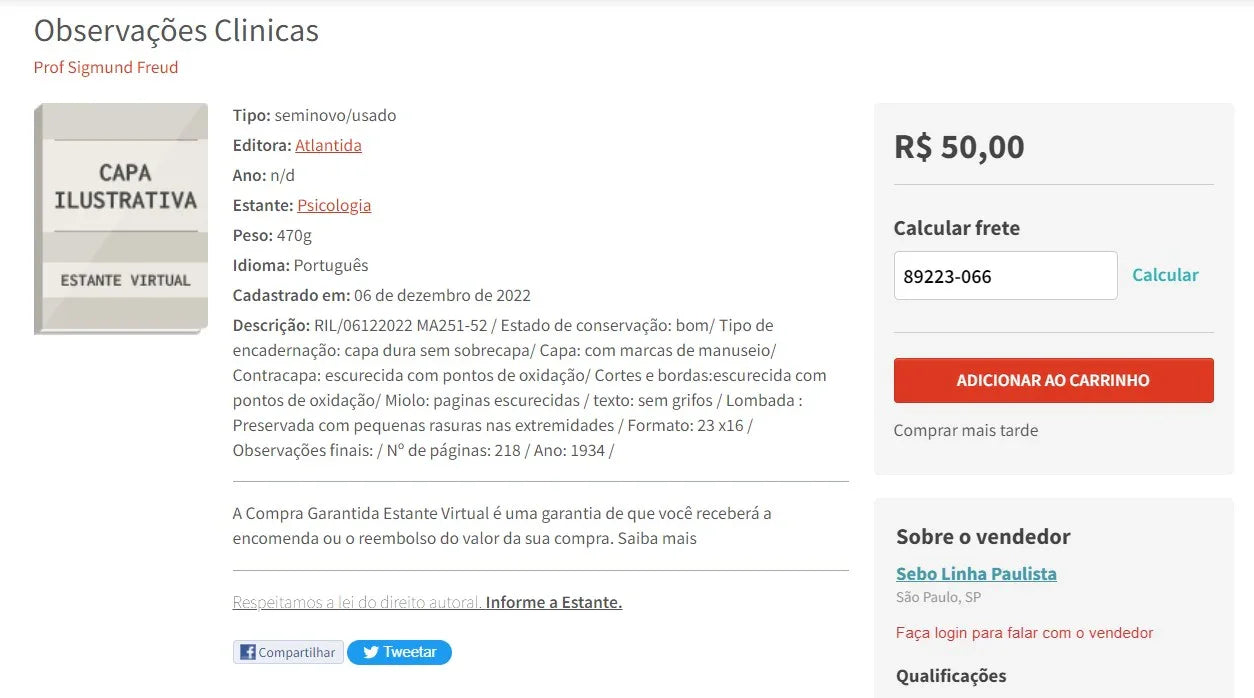 Kit of 8 Psychoanalysis Books from Brazil