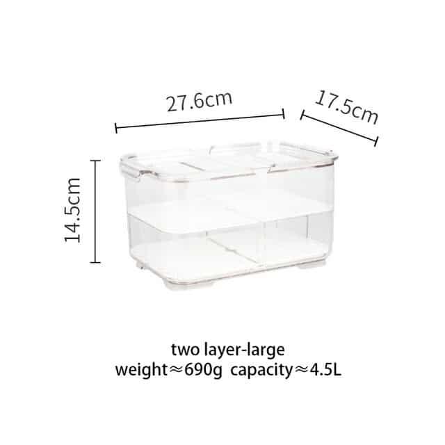 Transparent Refrigerator Food Storage Containers with Lids - Multiple Sizes