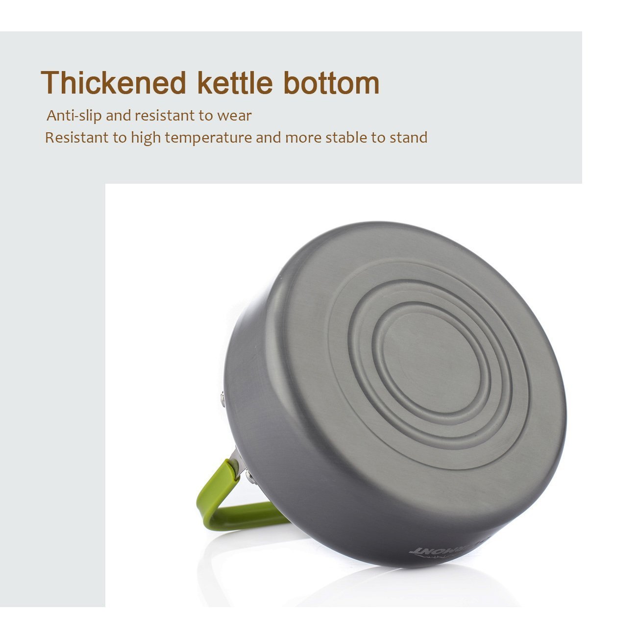 Overmont Camping Kettle - Lightweight Aluminum Tea & Coffee Pot for Outdoor Hiking (27/42 FL OZ)