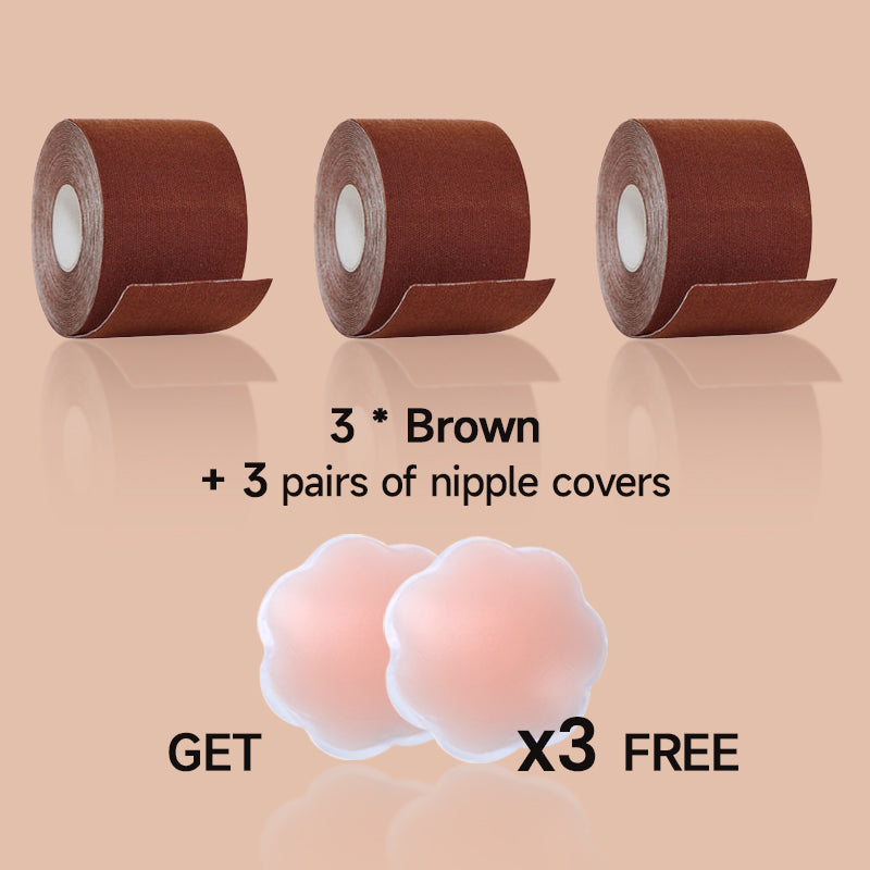 LauraCollection® Sticky Boob Tape [BUY 1 GET 2 FREE] - BROWN