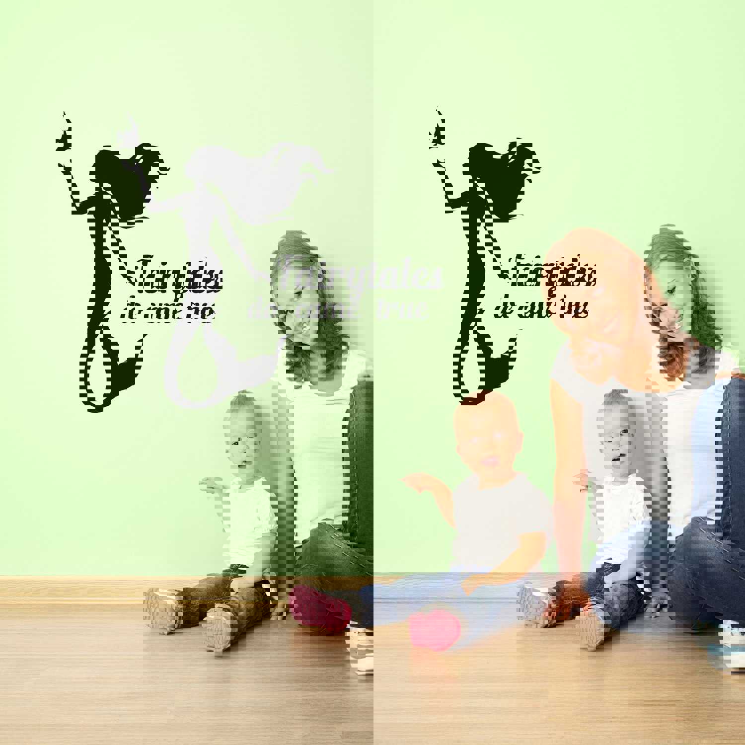 Girls Quotes Vinyl Wall Art Sticker Decal - Fairytales Do Come True Mermaid Silhouette