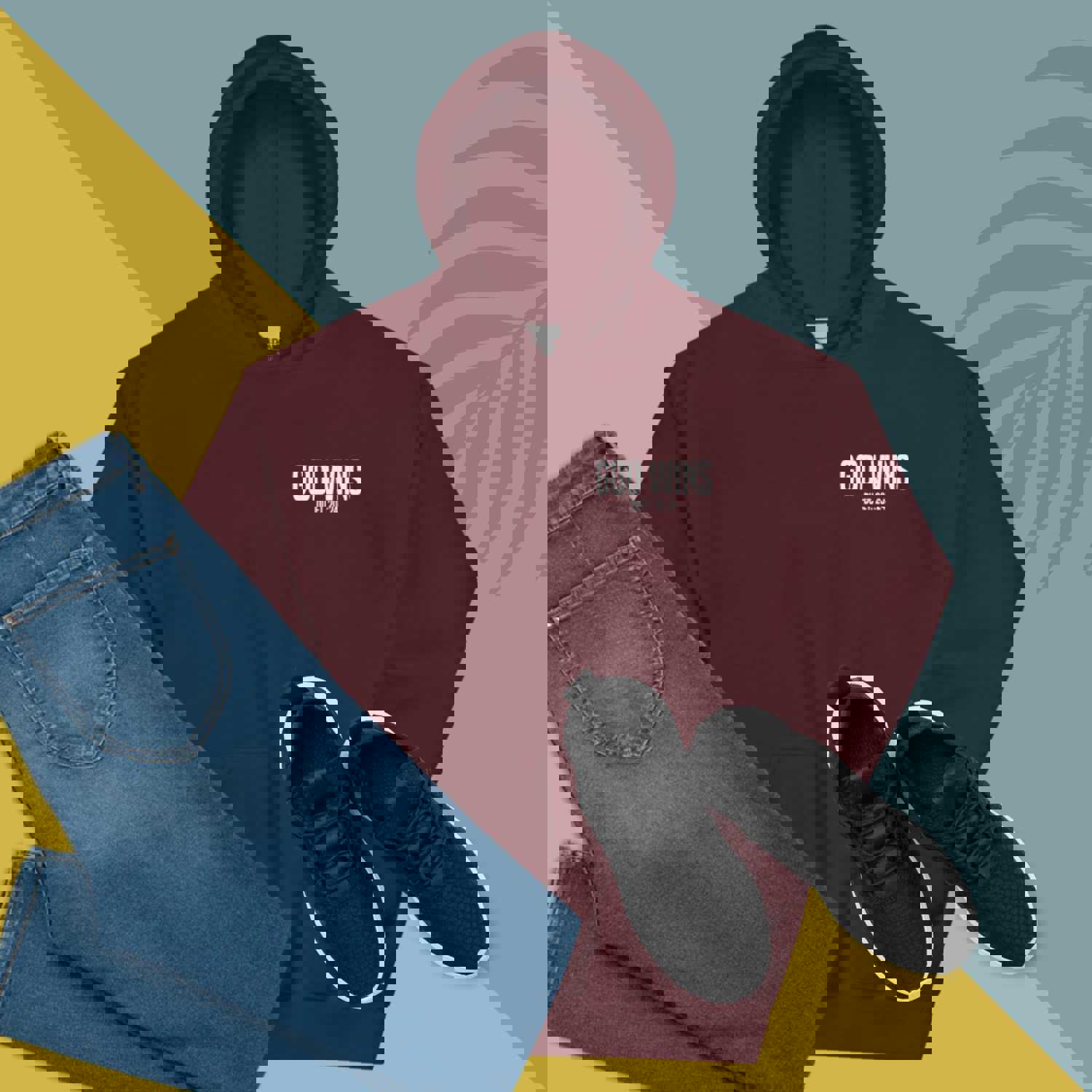F&H Christian God Wins Two Sided Women's Hoodie