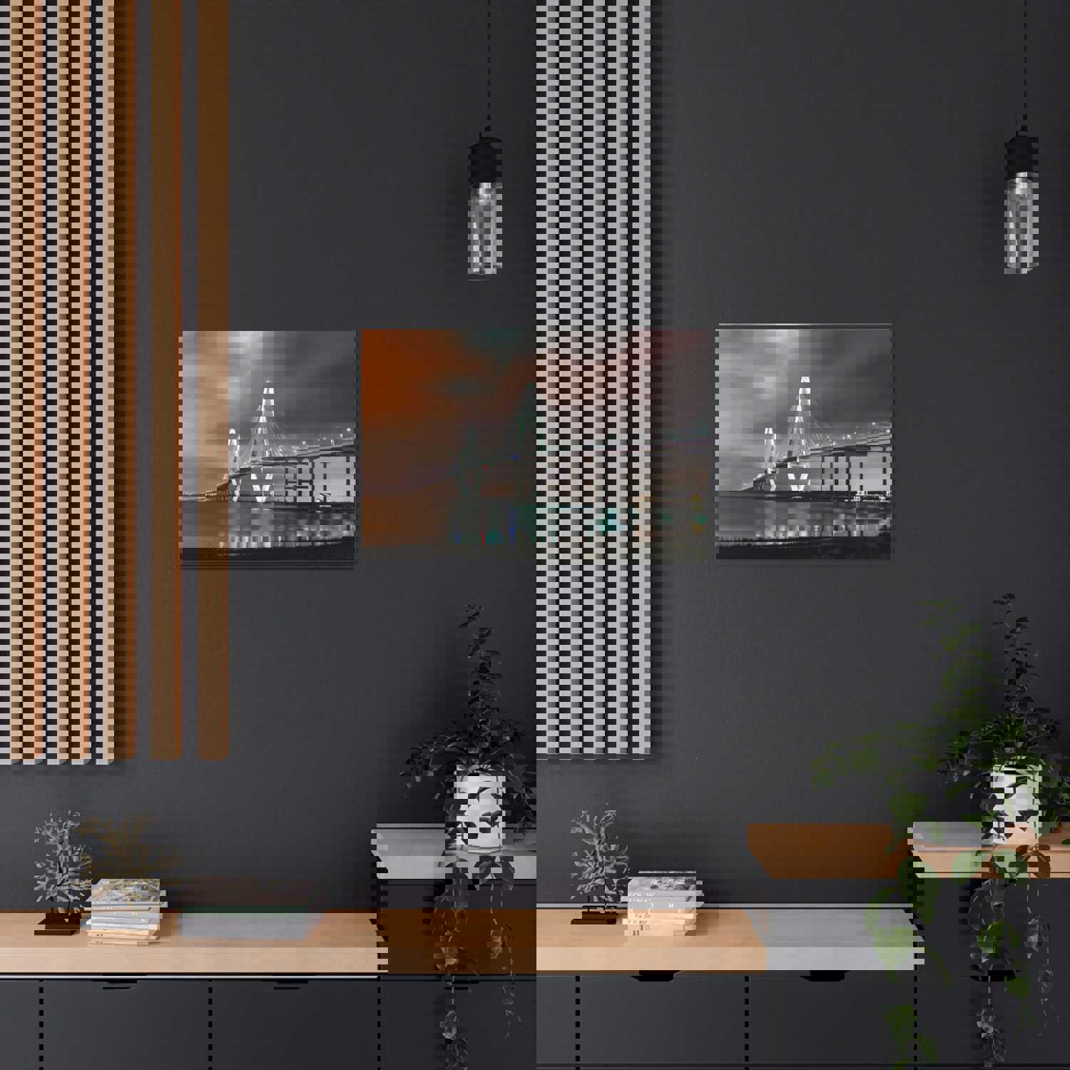 River Bridge Charleston South Carolina Nature Wilderness Photography Canvas Wall Art