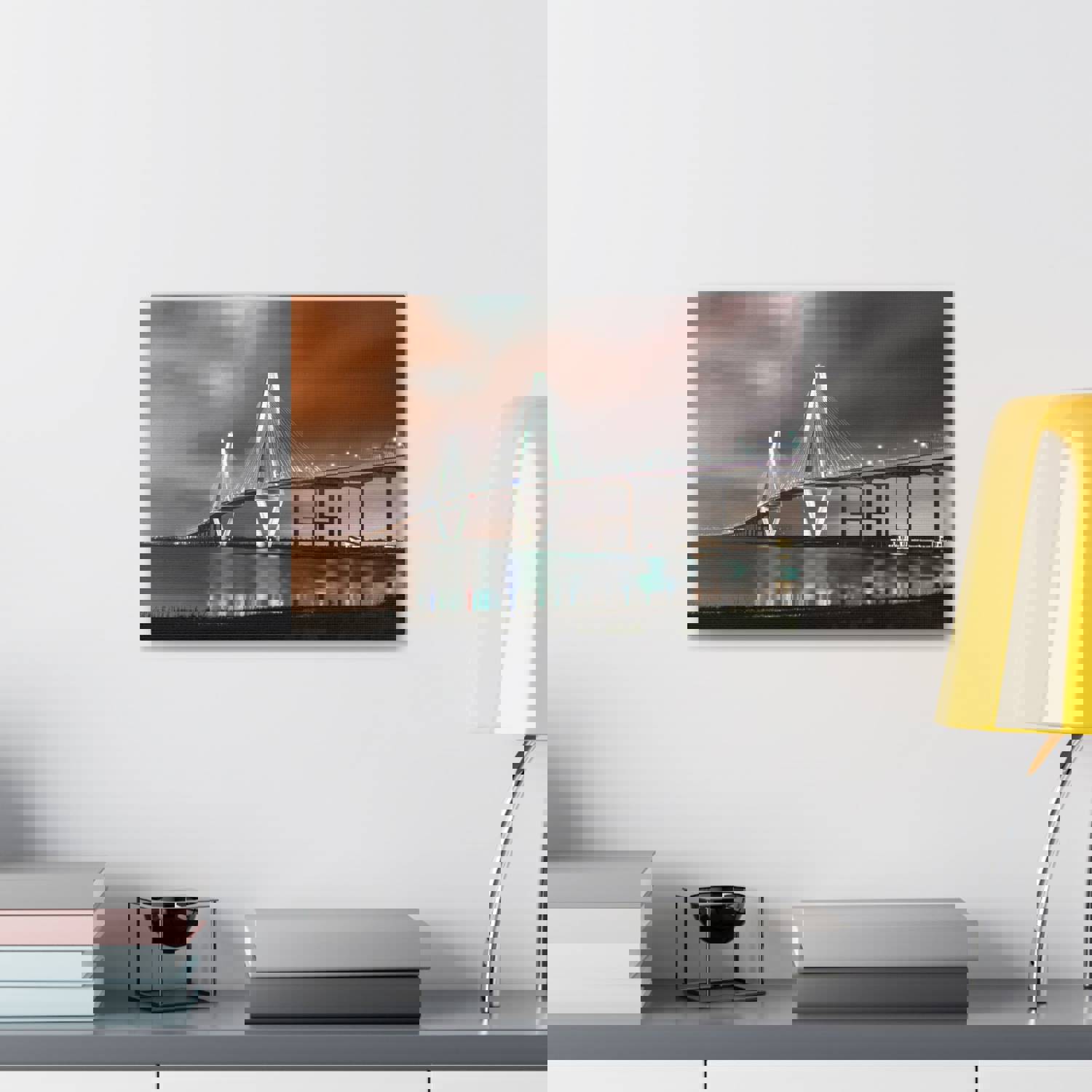 River Bridge Charleston South Carolina Nature Wilderness Photography Canvas Wall Art