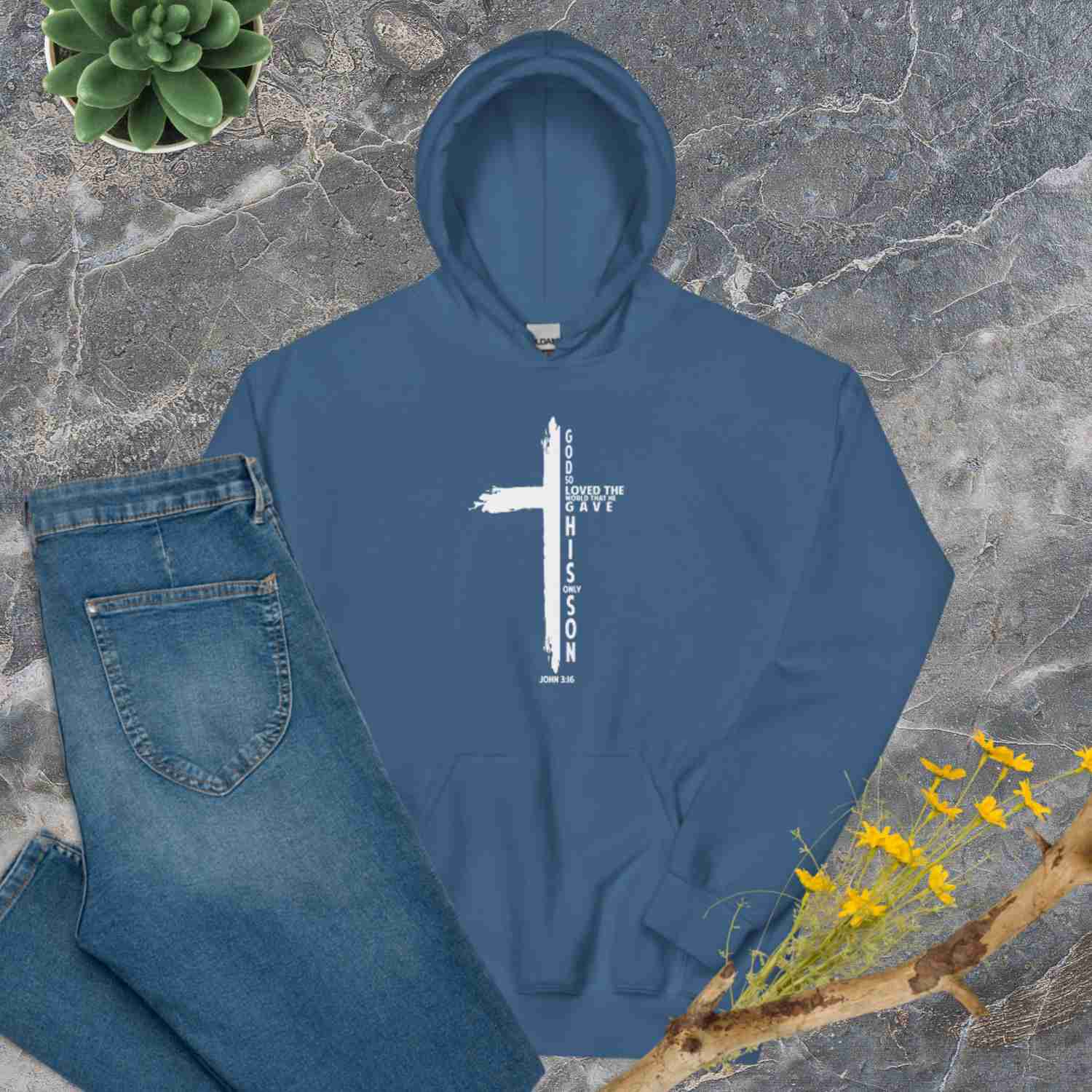 F&H Christian Cross John 3:16 Women's Hoodie - Soft & Stylish