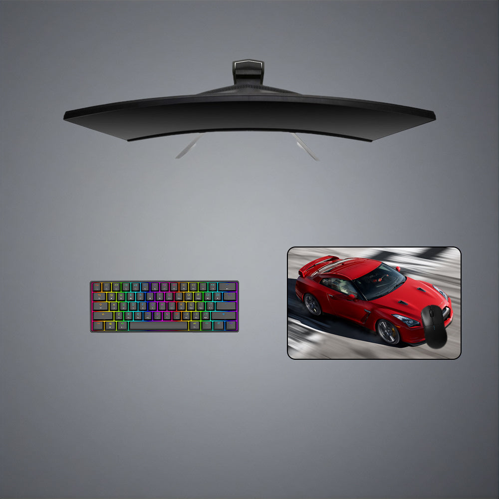Red GTR Design Gaming Mouse Pad - M-XXL Size for Enhanced Gaming Accuracy