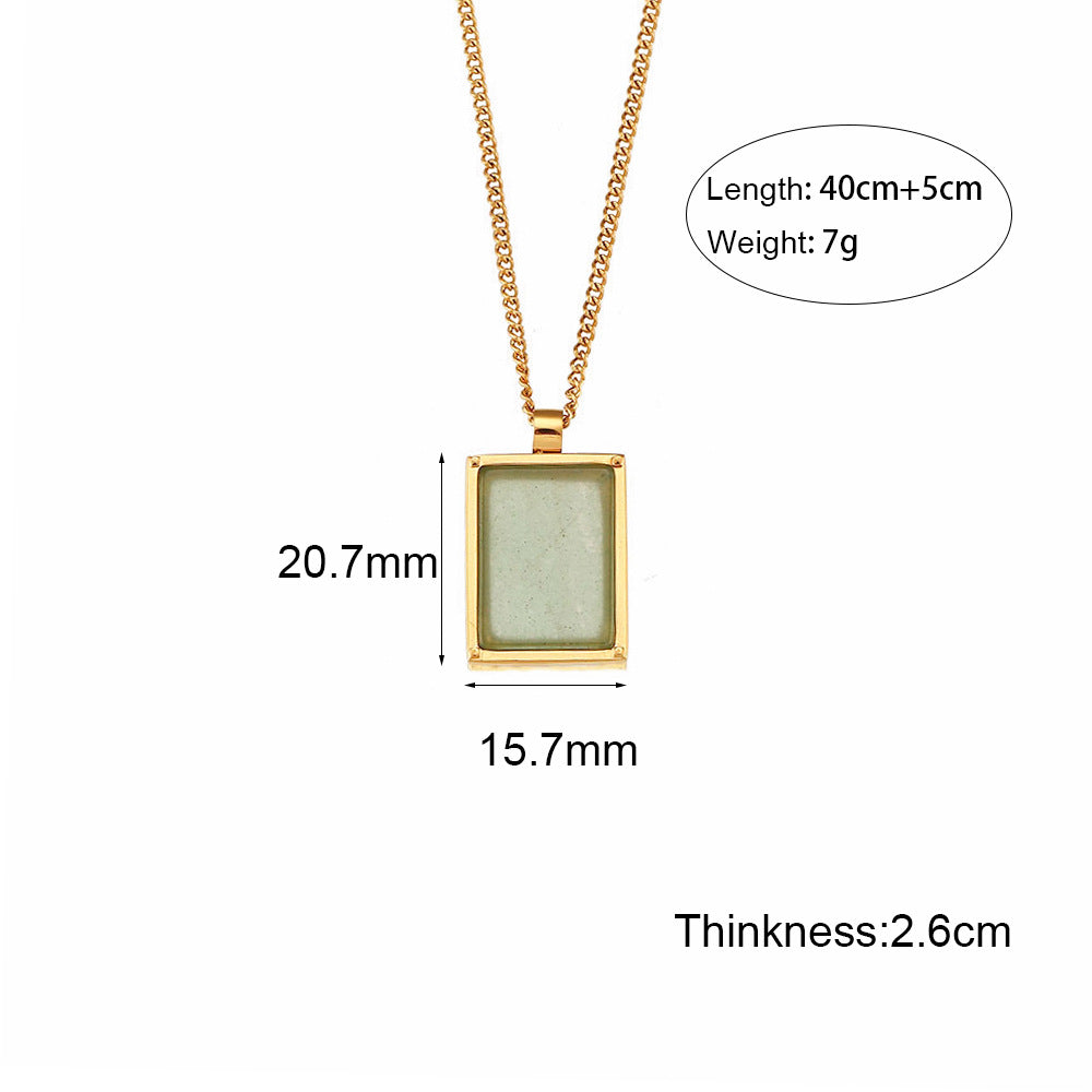 Women's Fashion Simple And Versatile Natural Stone Pendant Necklace