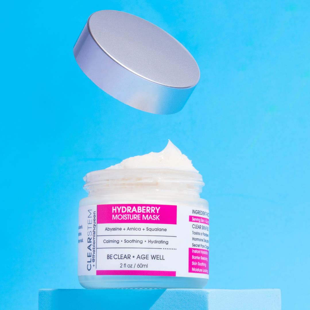 HYDRABERRY Moisture Mask by CLEARSTEM Skincare - Hydrating Face Mask for Acne-Prone & Sensitive Skin