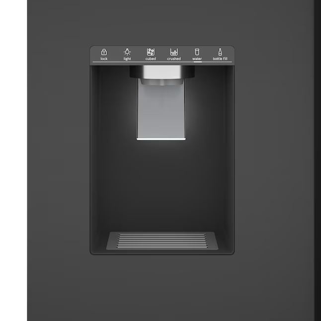 Bosch 500 Series 26-cu ft French Door Refrigerator with Ice Maker (Black Stainless Steel)