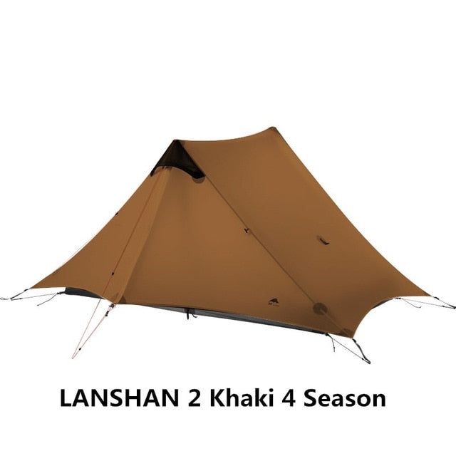 LanShan 2 3F UL GEAR Ultralight Camping Tent for 1-2 Persons, 3-4 Season, 15D Silnylon Rodless Design