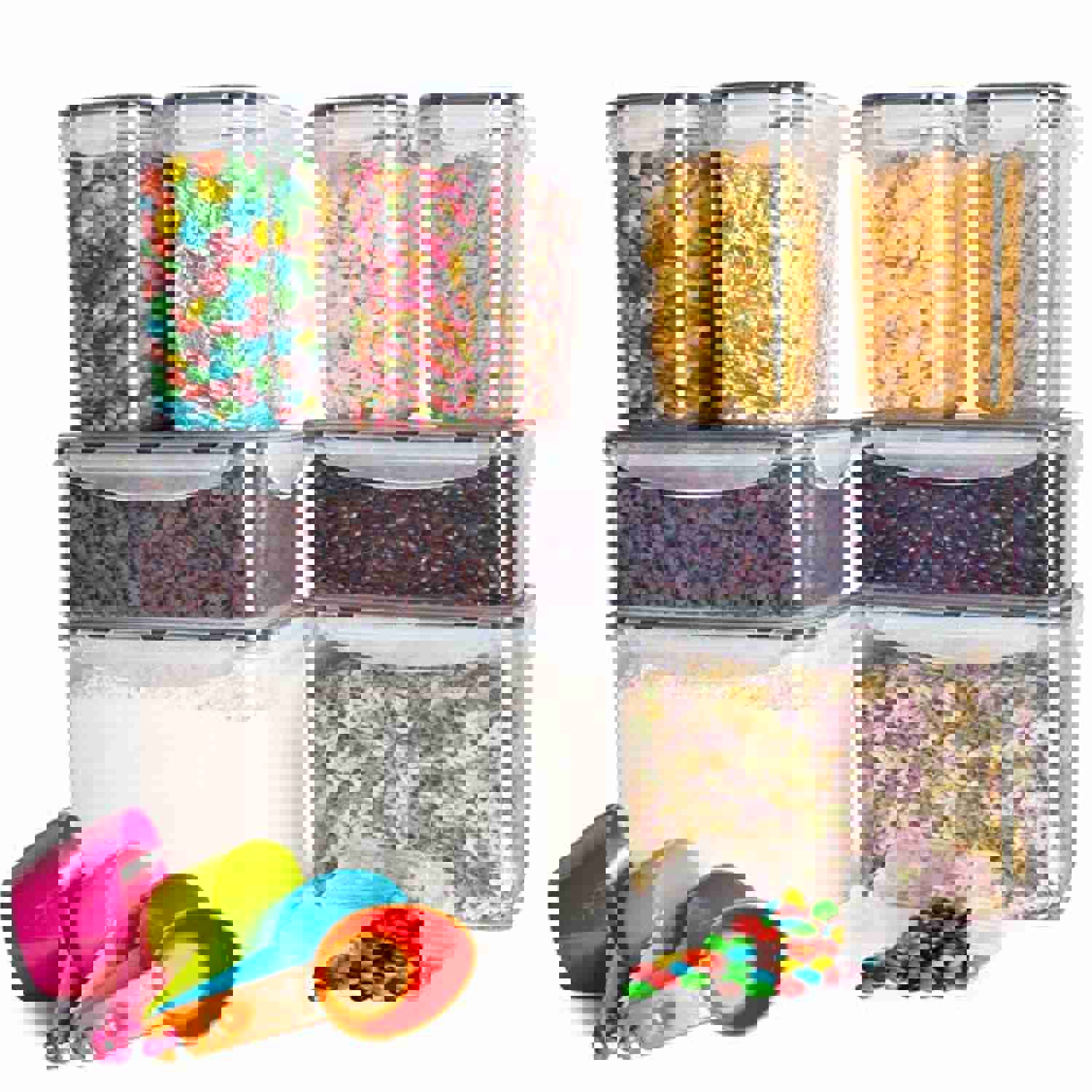 Kitsure Airtight Food Storage Container Set with Lids - 8 PC - Leak-proof & BPA Free