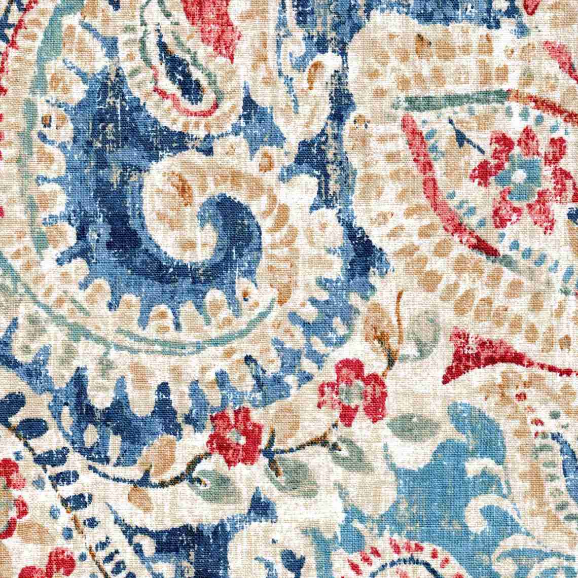 Empress Swag Valance in Pisces Multi Weathered Paisley Large Scale