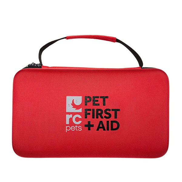 Full Size Pet First Aid Kit with Zip Up Hard Case for Medical and Travel Supplies