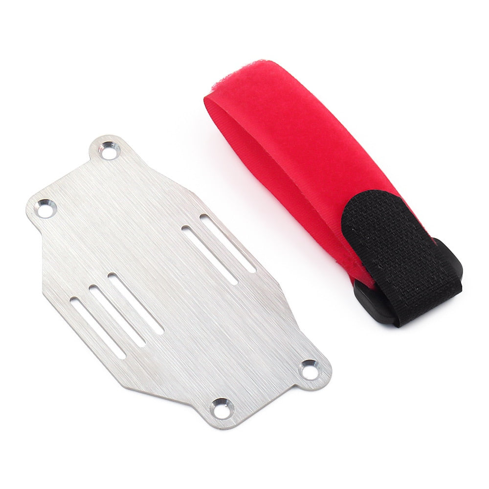 Stainless Steel Chassis Armor Axle Protector Skid Plate for 1/10 RC Crawler Traxxas TRX-6 G63 6X6 - Silver