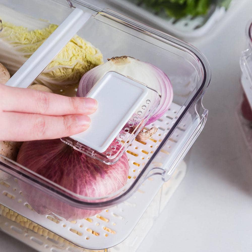 Transparent Refrigerator Food Storage Containers with Lids - Multiple Sizes
