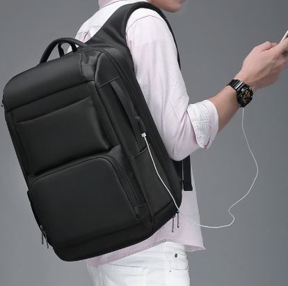 Men's Travel Backpack with Anti-Theft Design, Large Capacity, USB Charging & Waterproof
