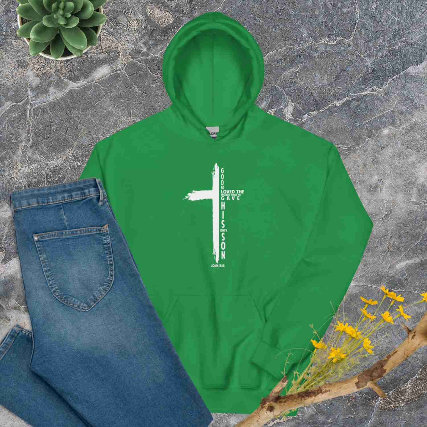 F&H Christian Cross John 3:16 Women's Hoodie - Soft & Stylish