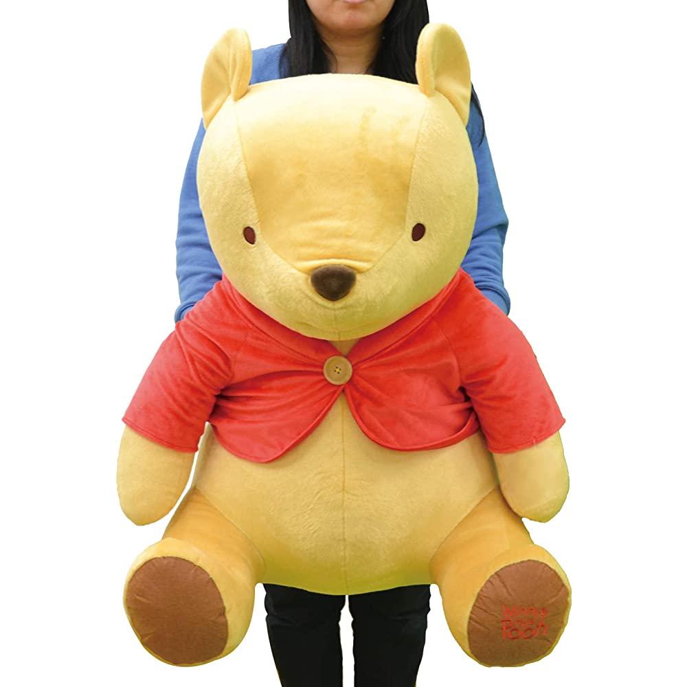 Yamani 9381 Classic Pooh Figurine, H25.6 inches (65 cm), Disney Jumbo Plush Toy