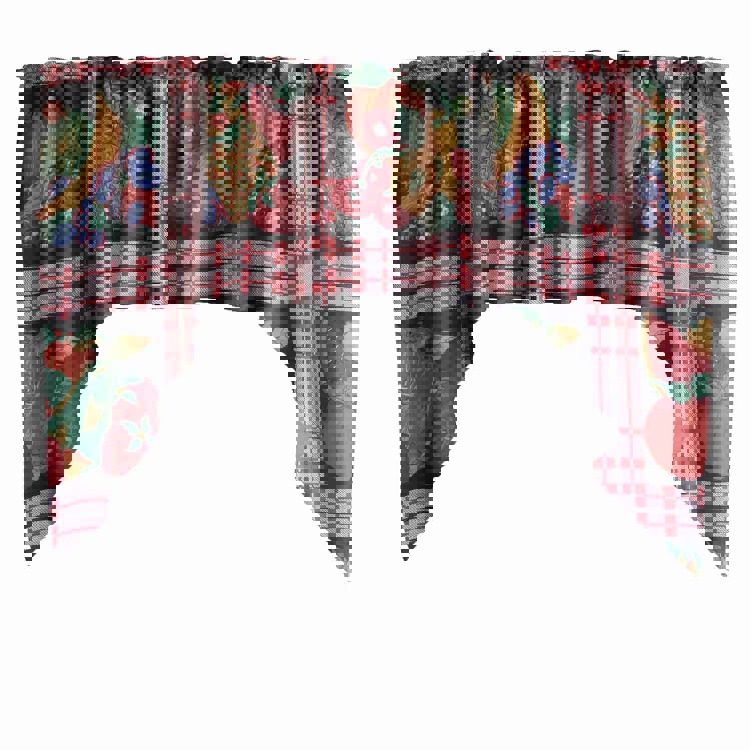 Swag Valance Cotton Fruit Bundle Print - 58" Wide / 36" Tall