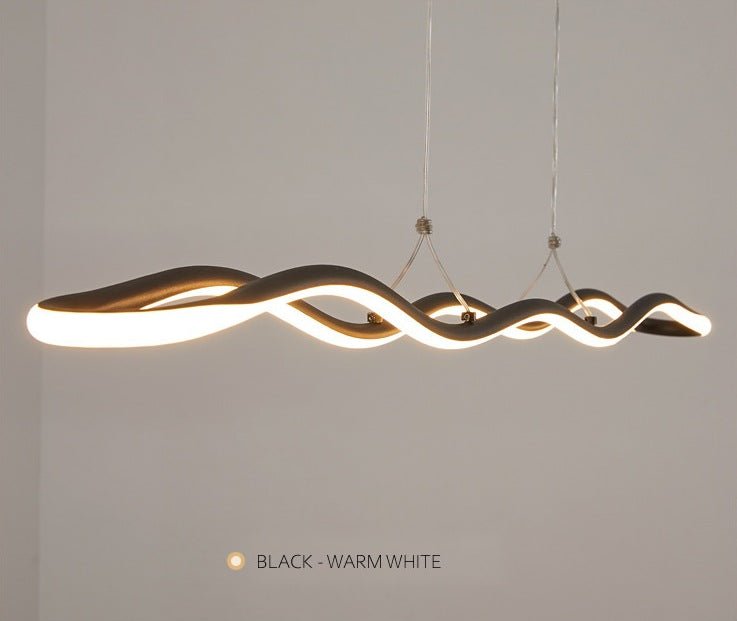 MIRODEMI® Original Waves LED Pendant Lamp - Modern 3-Color Switchable Light for Dining Room, Kitchen, Living Room