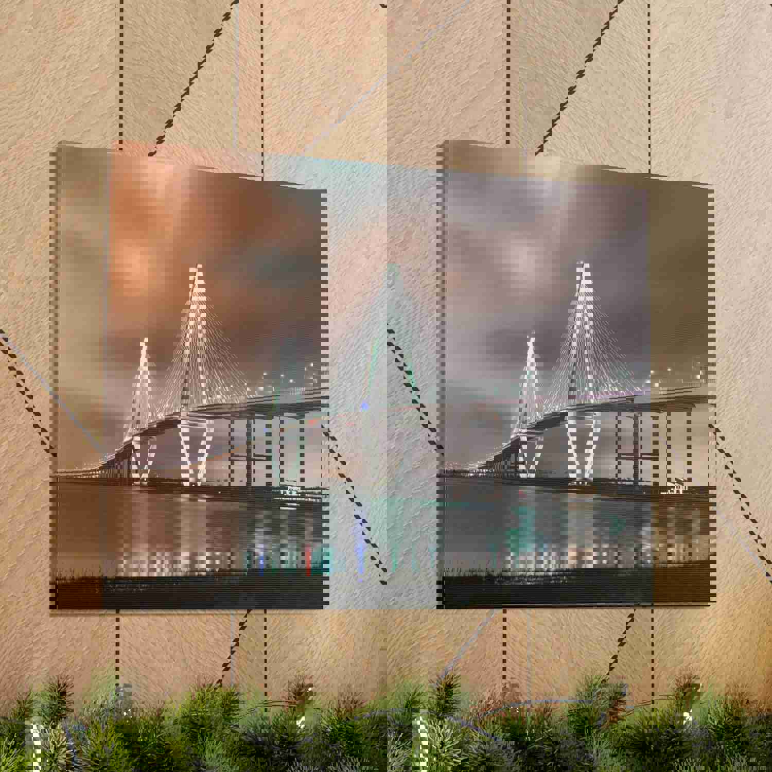 River Bridge Charleston South Carolina Nature Wilderness Photography Canvas Wall Art