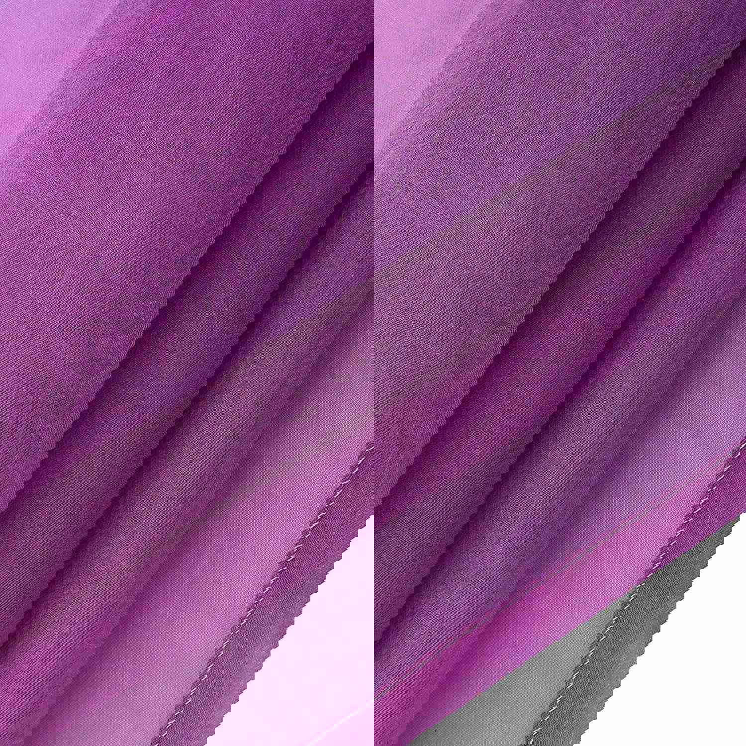 Faux Linen Ombre Sheer Curtains Voile Grommet Semi Sheer Set of 2