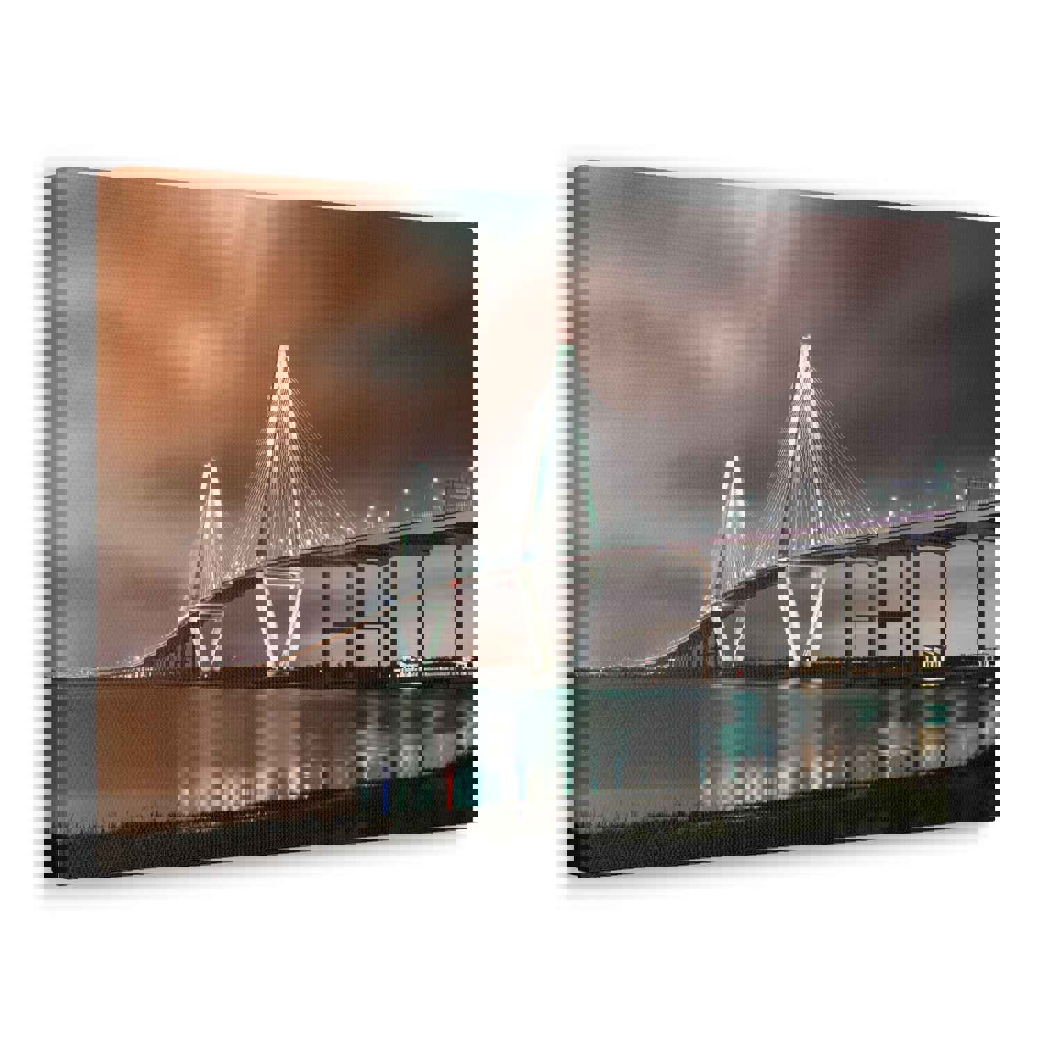 River Bridge Charleston South Carolina Nature Wilderness Photography Canvas Wall Art