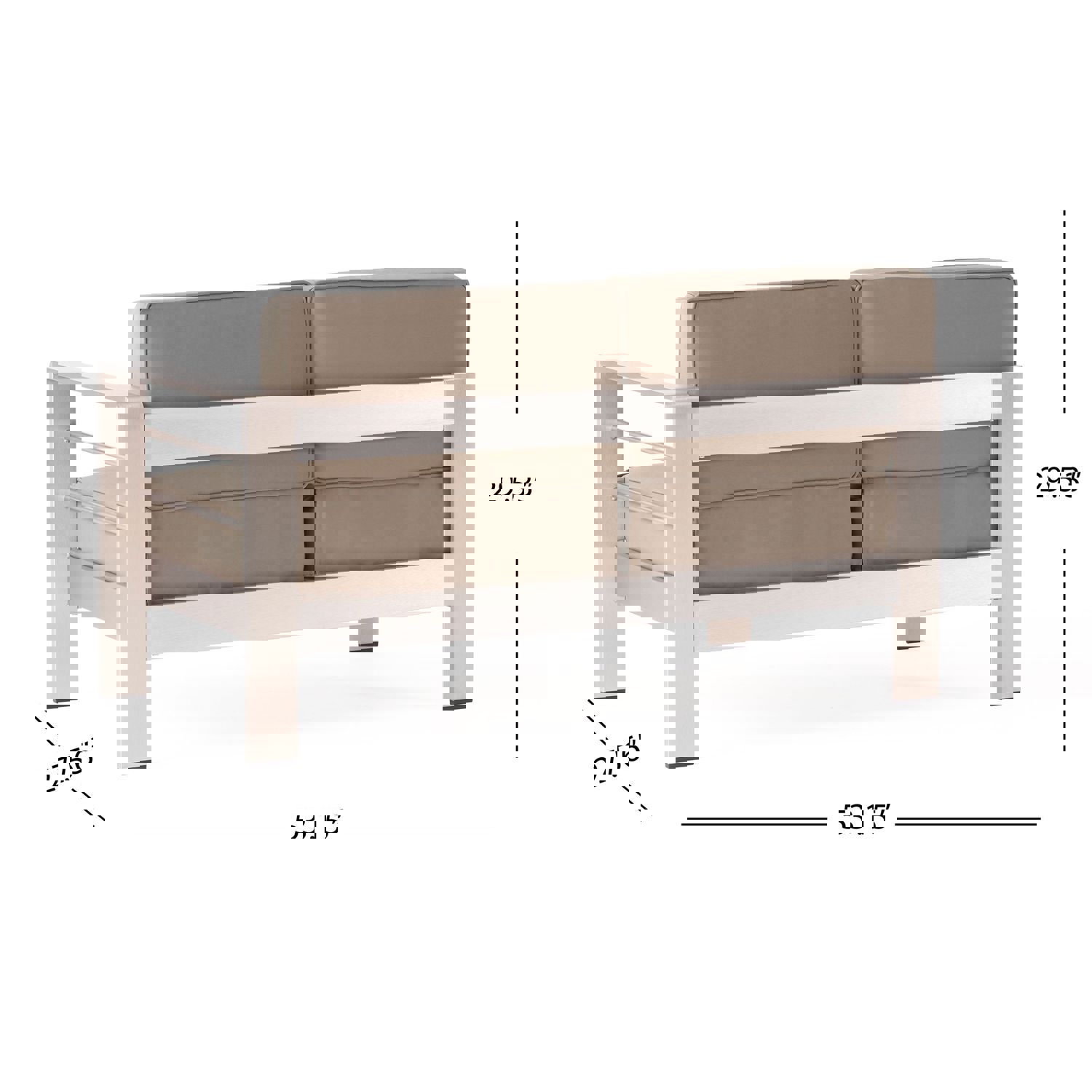 Outdoor Estate Collection with Fire Pit and Tempered Glass Top Dining Table - NH020703