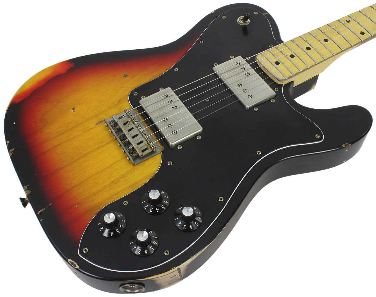 Nash T-72DLX Guitar, 3 Tone Sunburst, Medium Aging