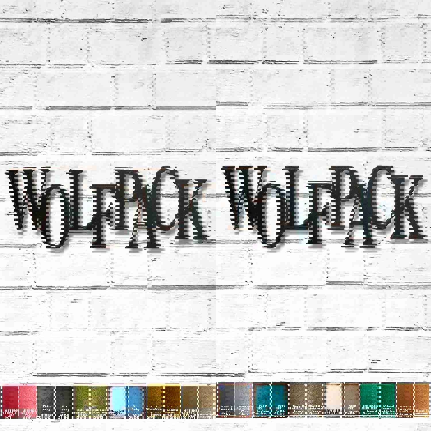 WOLFPACK Sign - Handmade Metal Wall Art for Home Decor - Custom Size & Color - Free Shipping